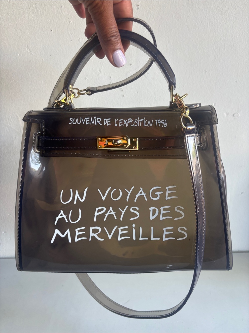 Souvenir De L’exposition Bag | Retro Transparent Handbag 1998